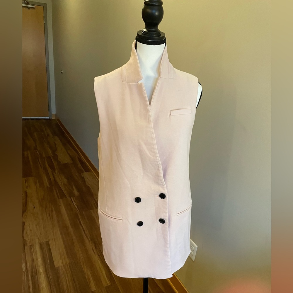 Banana Republic 80’s style moto pink vest.
